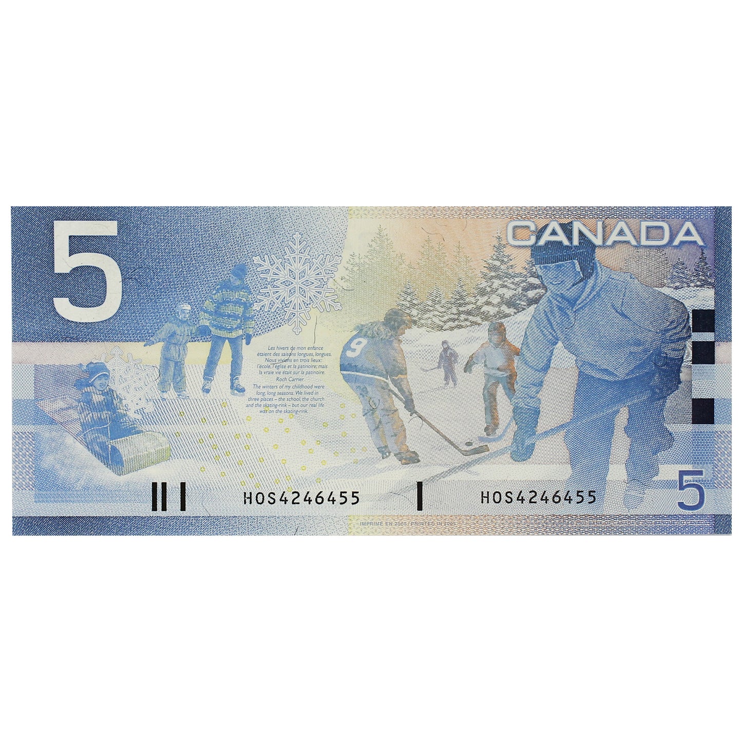 BC-62b 2005 Canada $5 Jenkins-Dodge, HOS, UNC