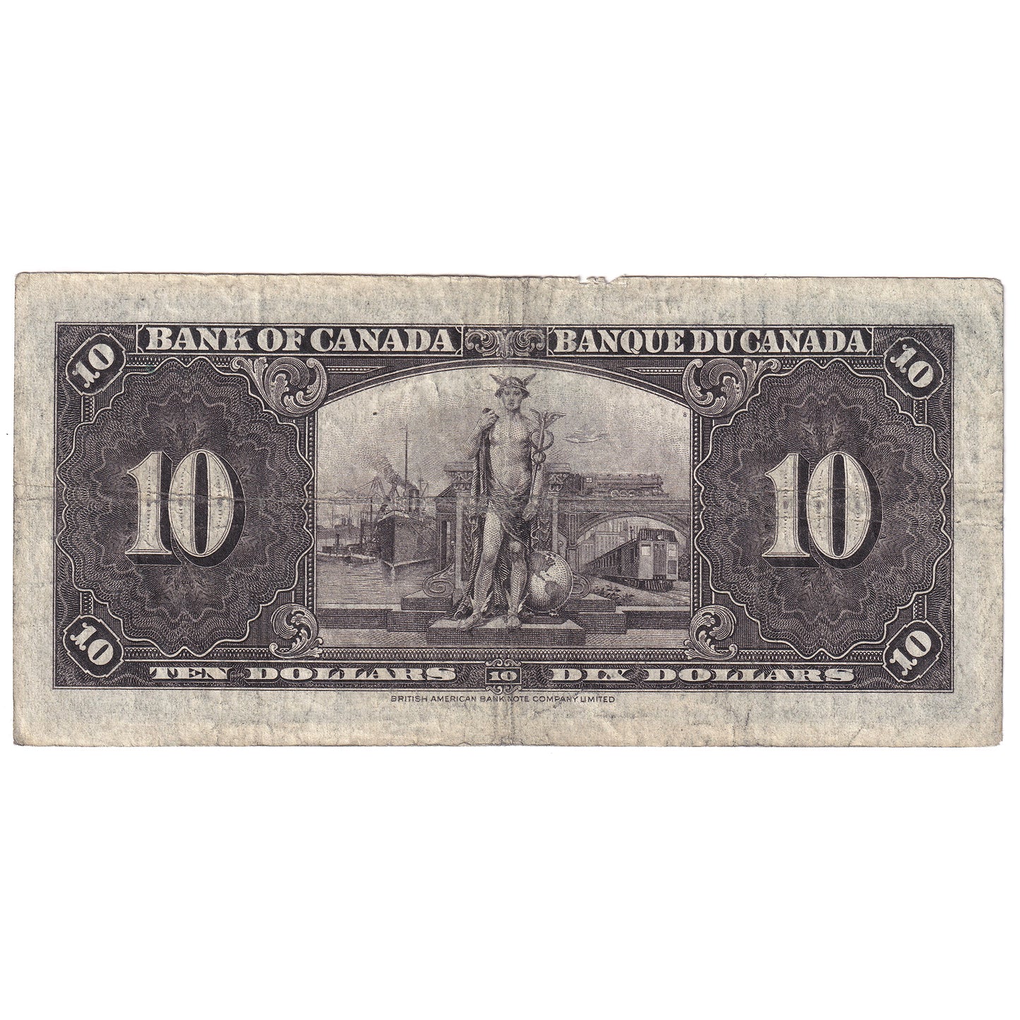 BC-24c 1937 Canada $10 Coyne-Towers, A/T, VG-F