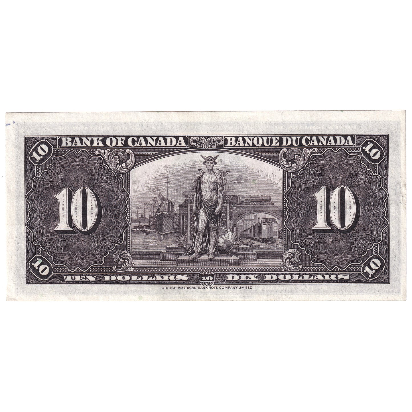 BC-24c 1937 Canada $10 Coyne-Towers, C/T, AU