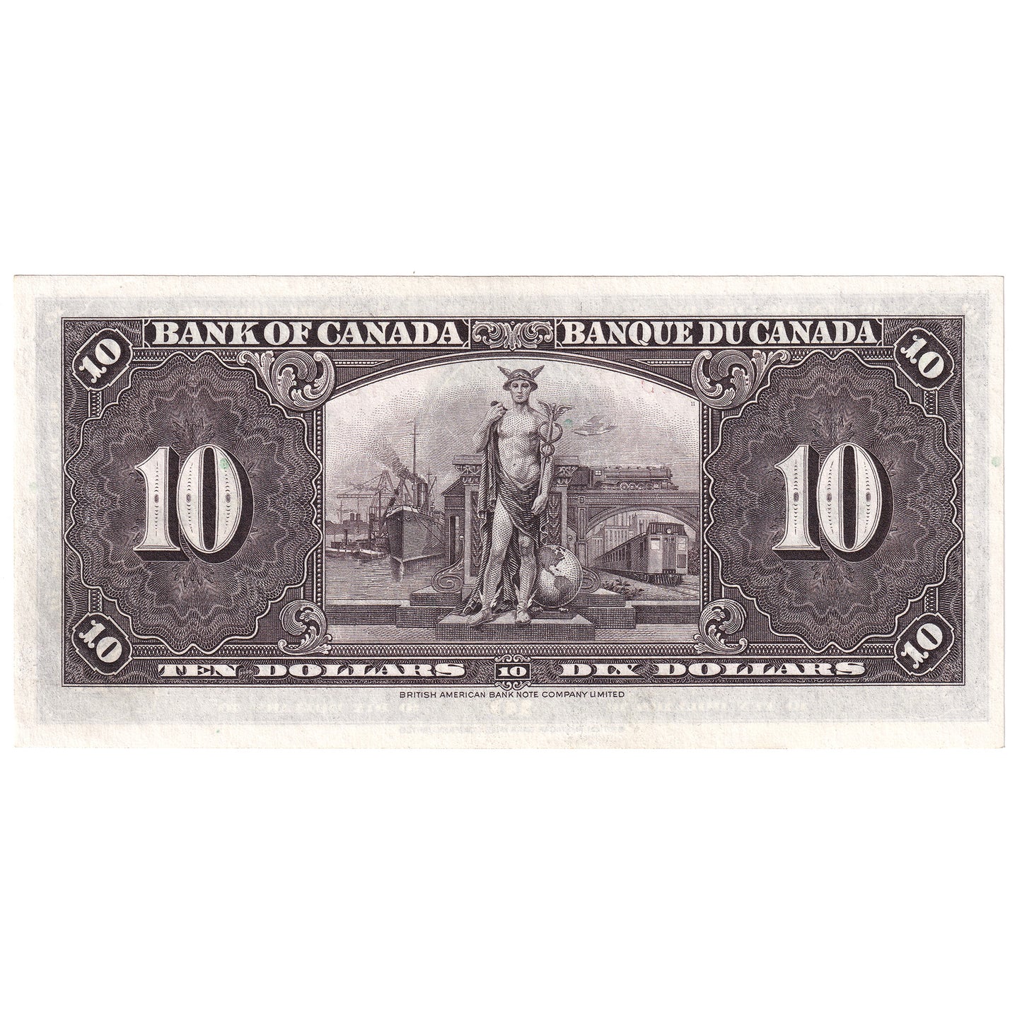 BC-24c 1937 Canada $10 Coyne-Towers, H/T, AU-UNC