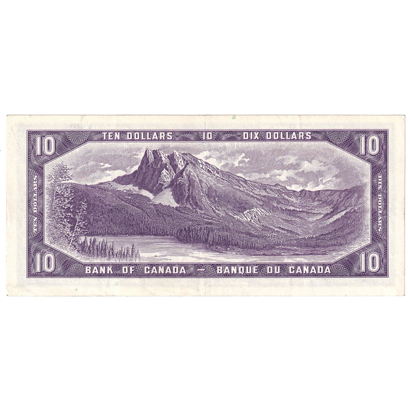 BC-40b 1954 Canada $10 Beattie-Rasminsky, J/T, VF-EF