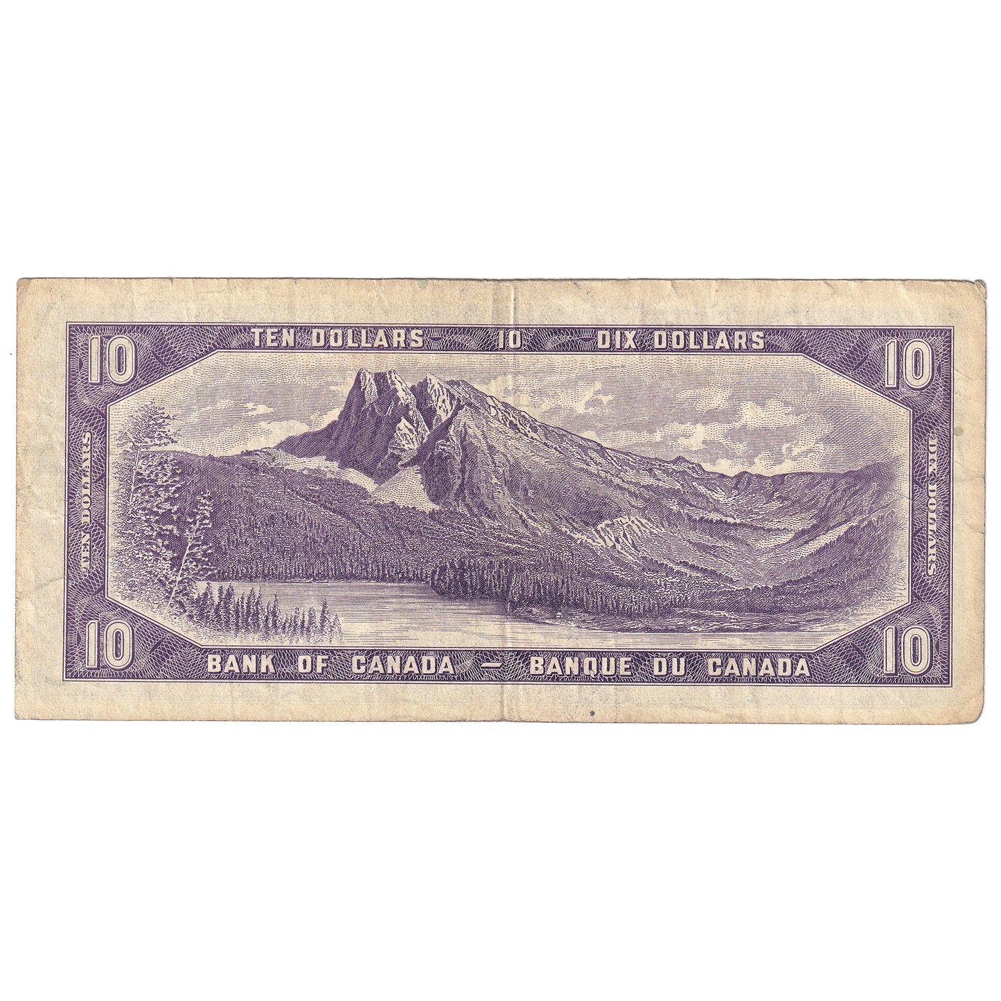 BC-40b 1954 Canada $10 Beattie-Rasminsky, H/V, F