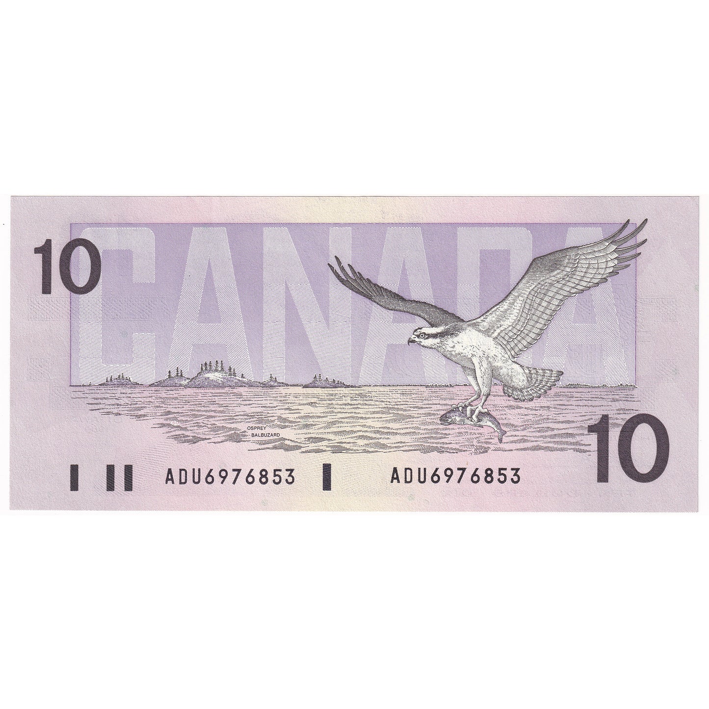 BC-57a 1989 Canada $10 Thiessen-Crow, ADU, AU-UNC