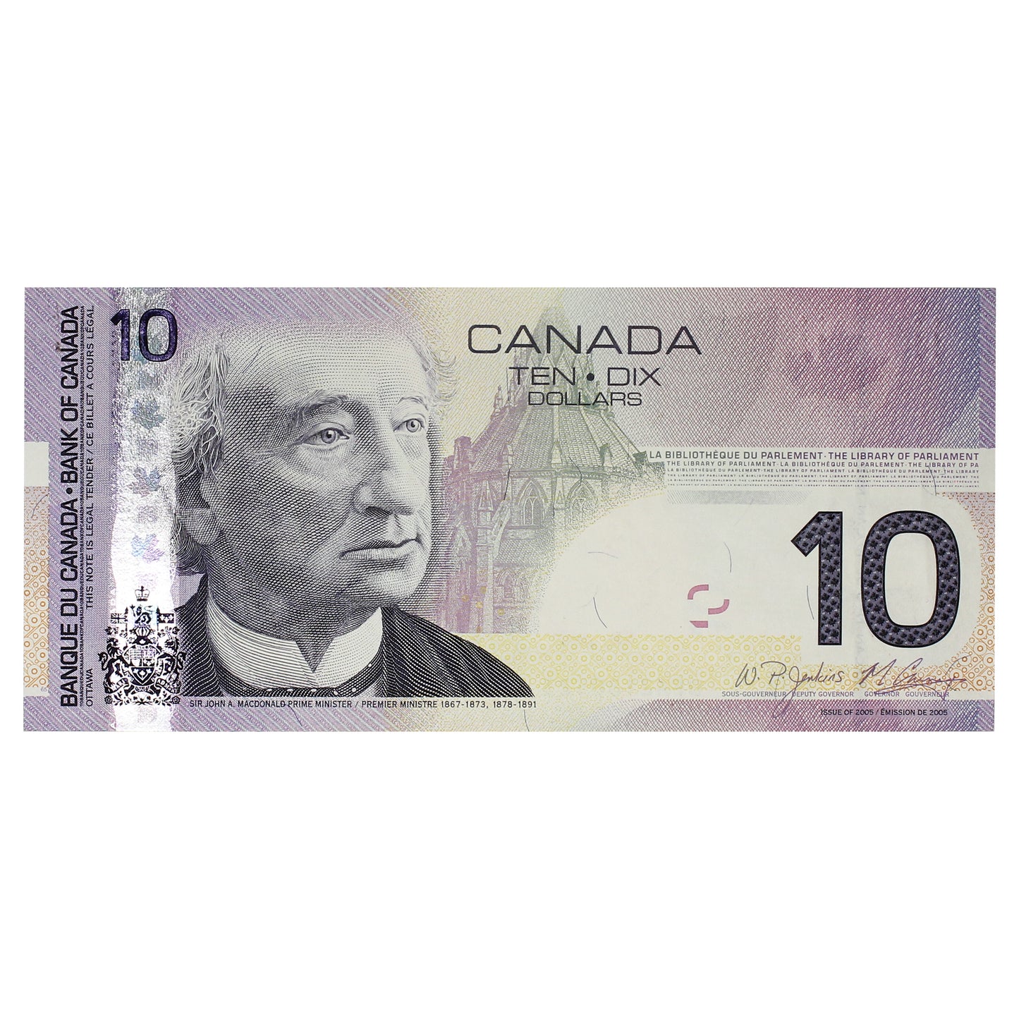 BC-68b 2008 Canada $10 Jenkins-Carney, BFA, UNC