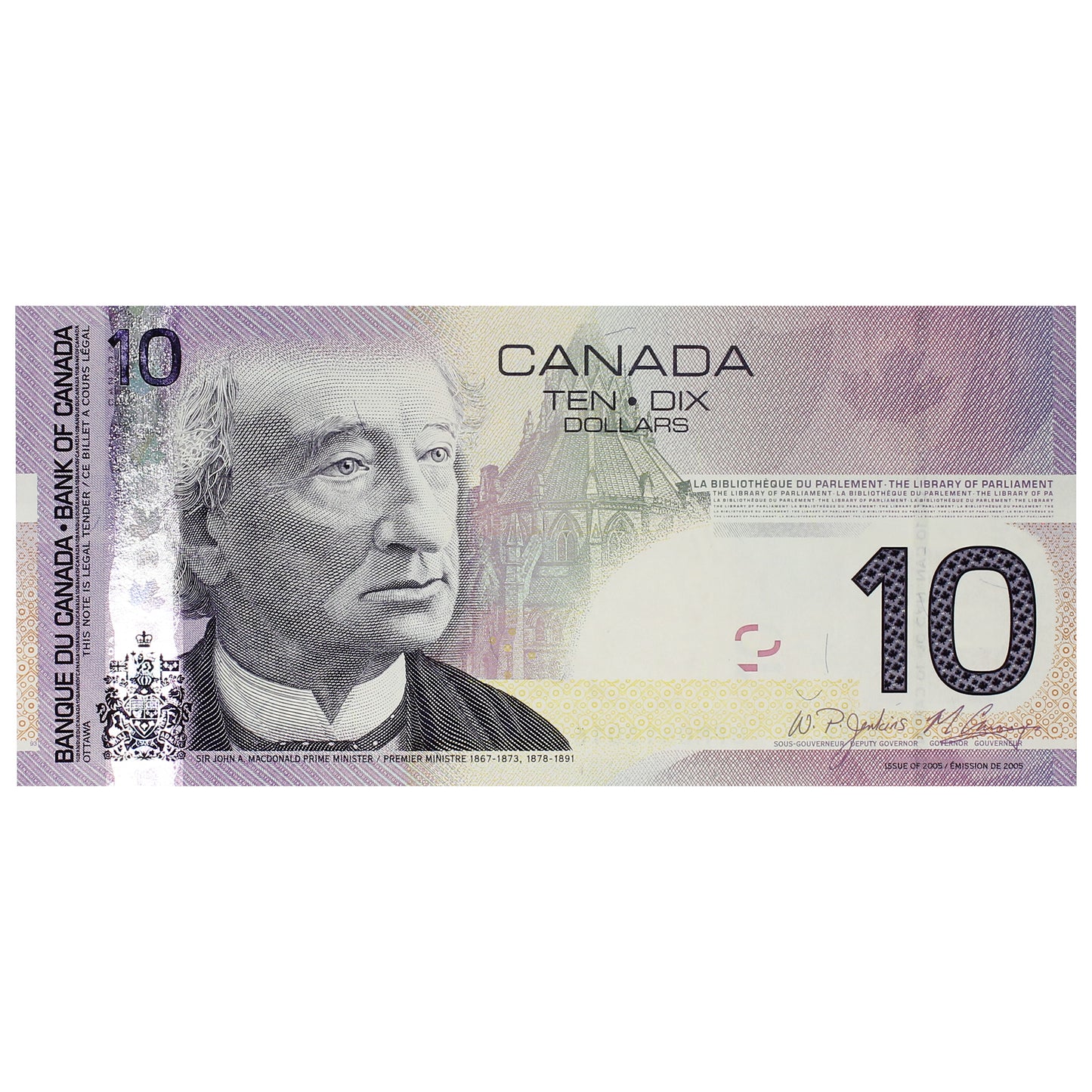 BC-68b 2009 Canada $10 Jenkins-Carney, BFM, CUNC