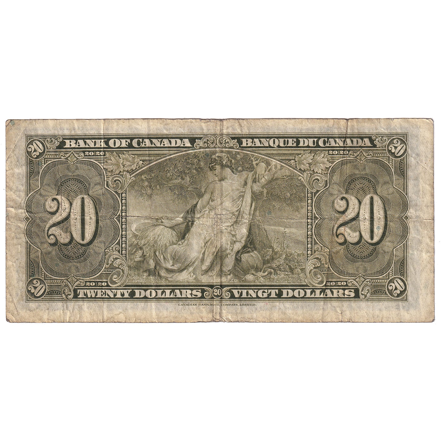 BC-25a 1937 Canada $20 Osborne-Towers, A/E, F