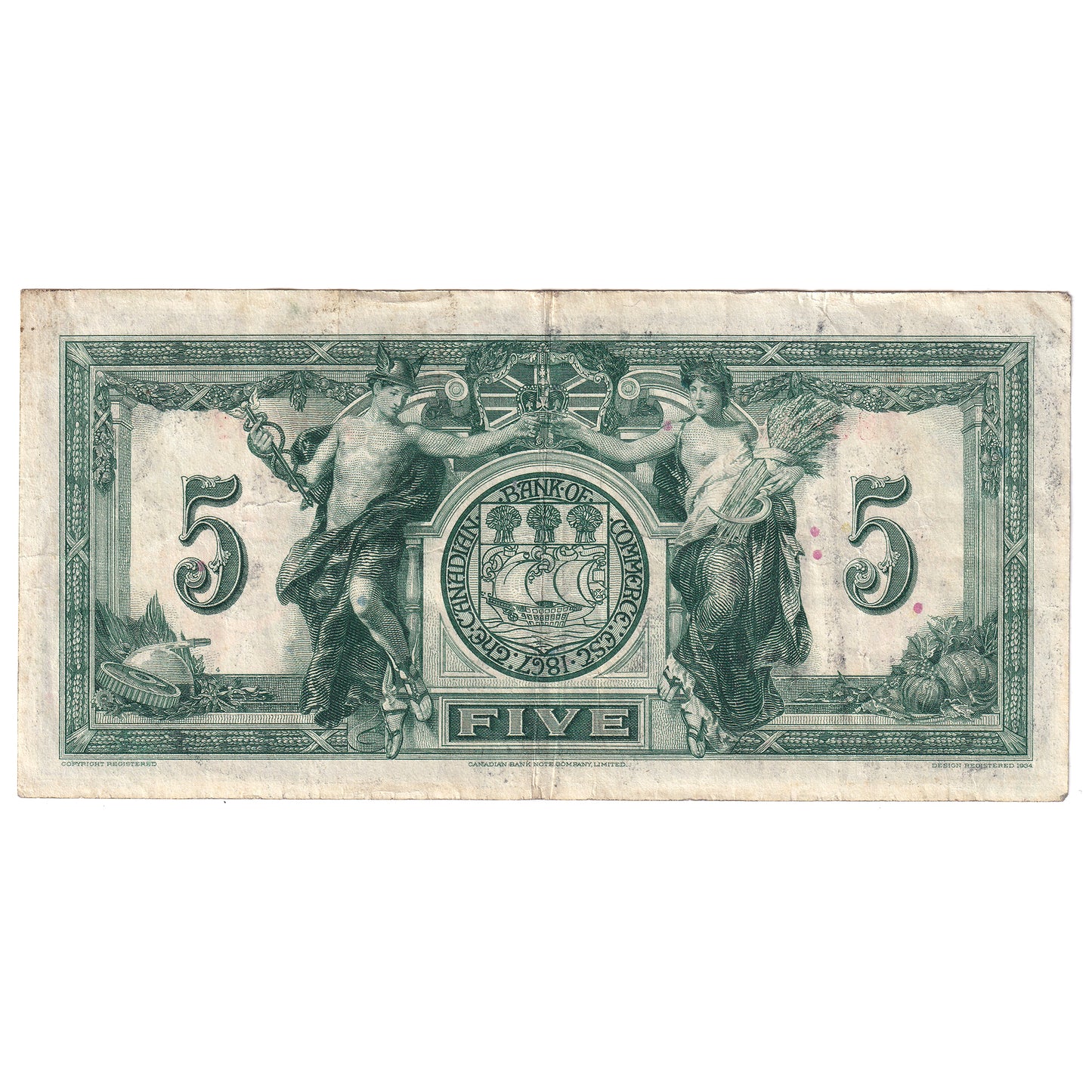 75-18-02 1935 Canadian Bank of Commerce $5 Aird-Logan, EF