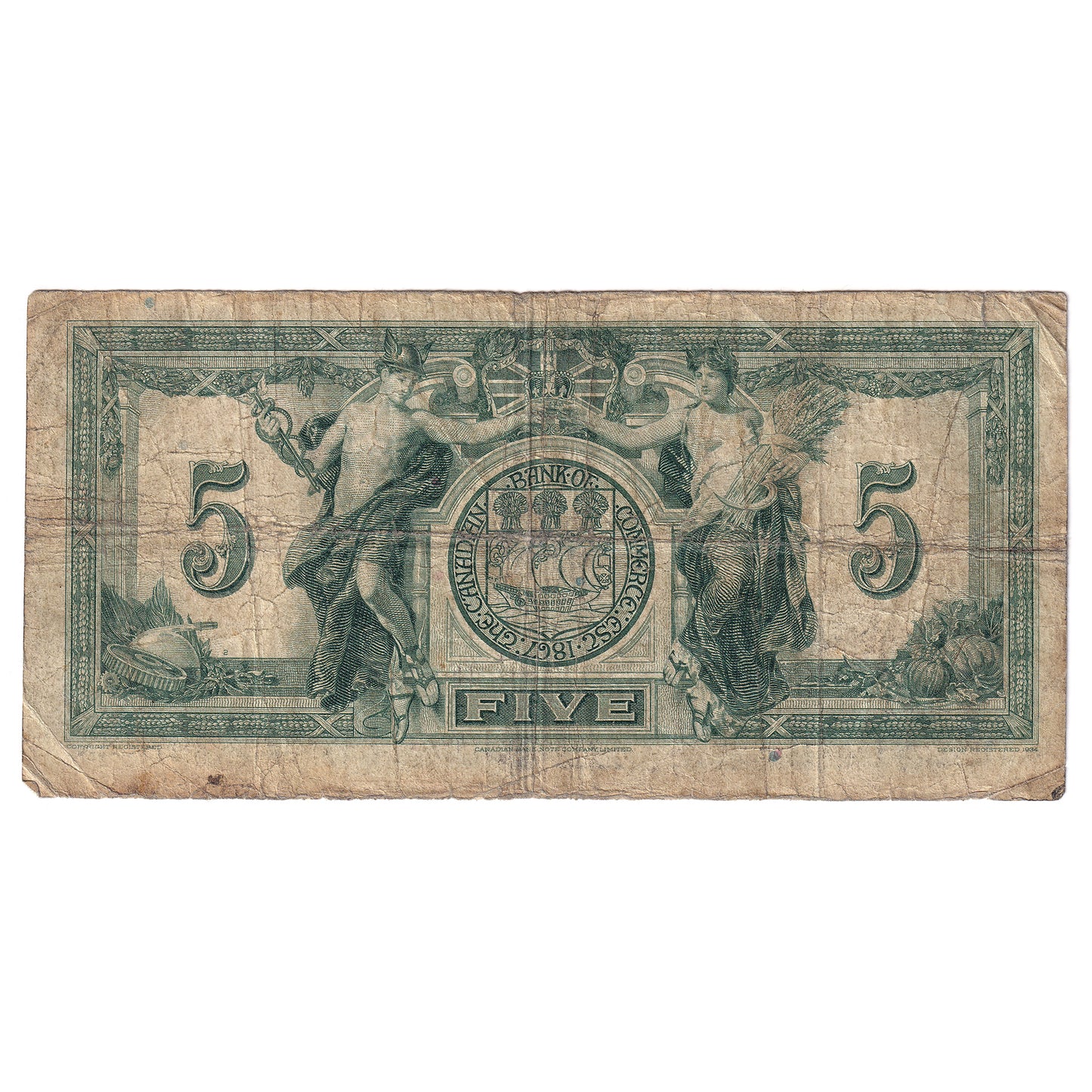75-18-02 1935 Canadian Bank of Commerce $5 Aird-Logan, Very Good (VG8)