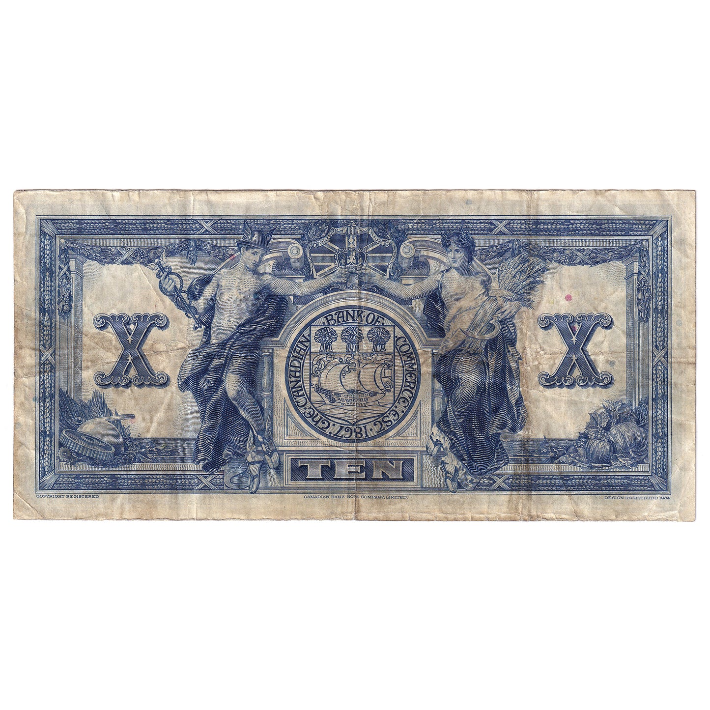 75-18-08a 1935 Canadian Bank of Commerce $10 Logan-Arscott, Type 2 Signature, Very Fine (VF20)