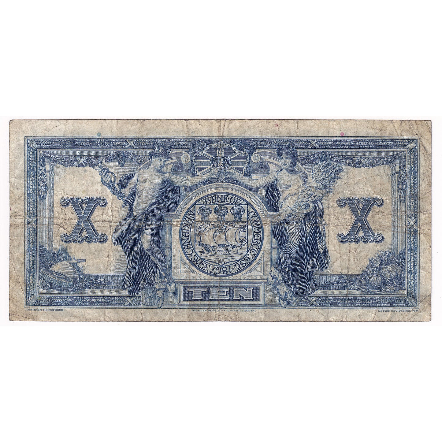 75-18-08a 1935 Canadian Bank of Commerce $10 Logan-Arscott, Type 2 Signature, F-VF