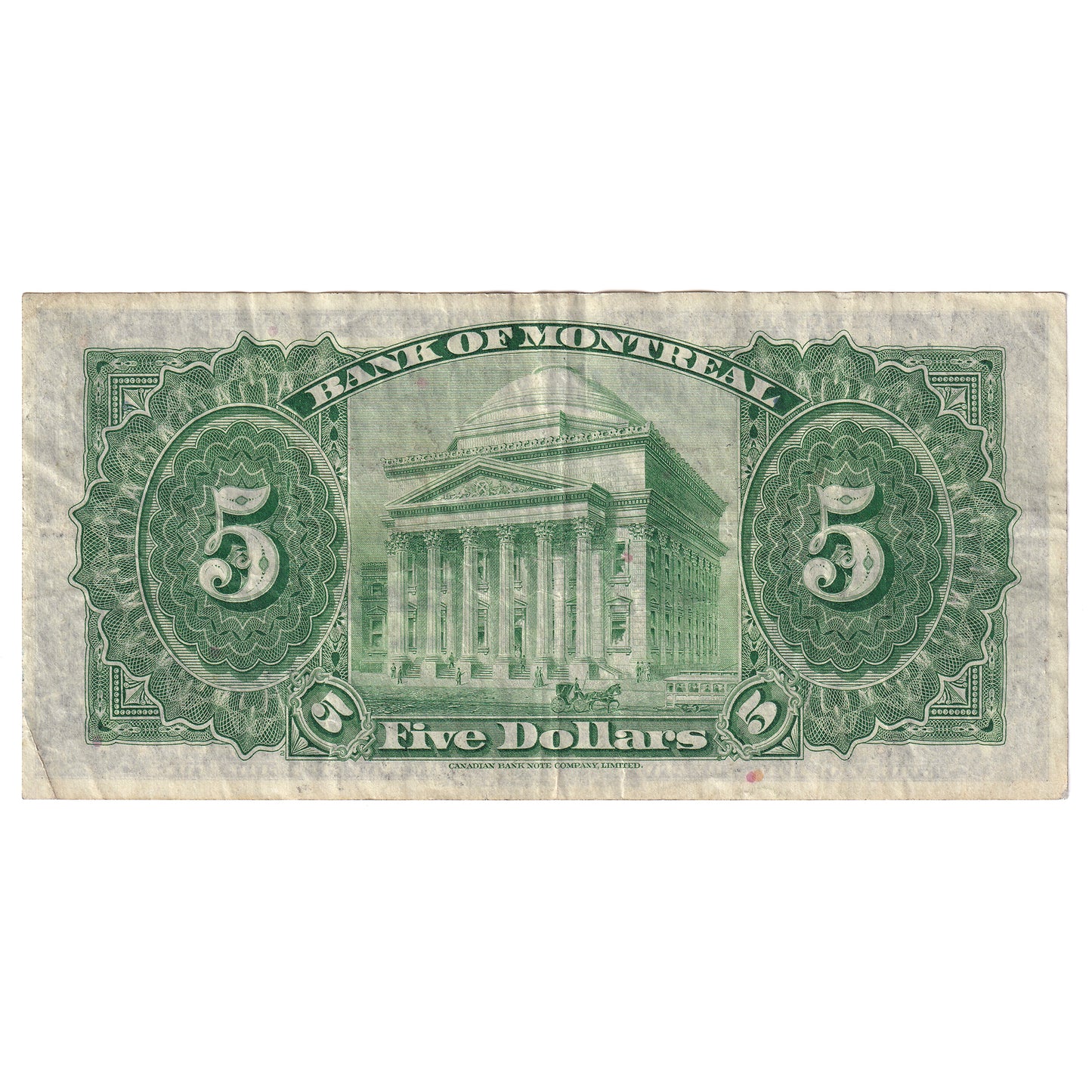 505-62-02 1938 Bank of Montreal $5 Dodds-Gordon, VF-EF