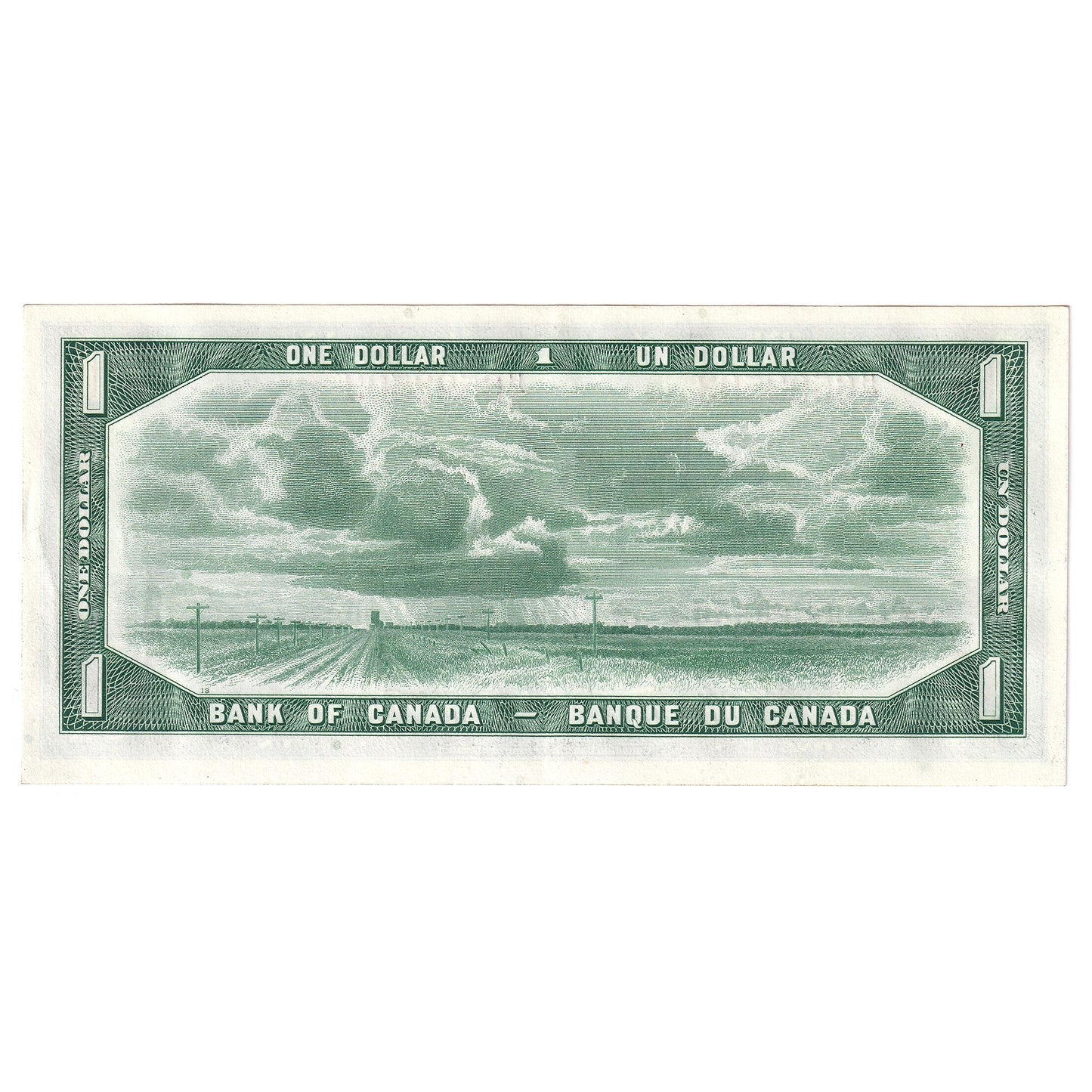 BC-29a 1954 Canada $1 Coyne-Towers, Devil's Face, H/A, AU-UNC (AU55)