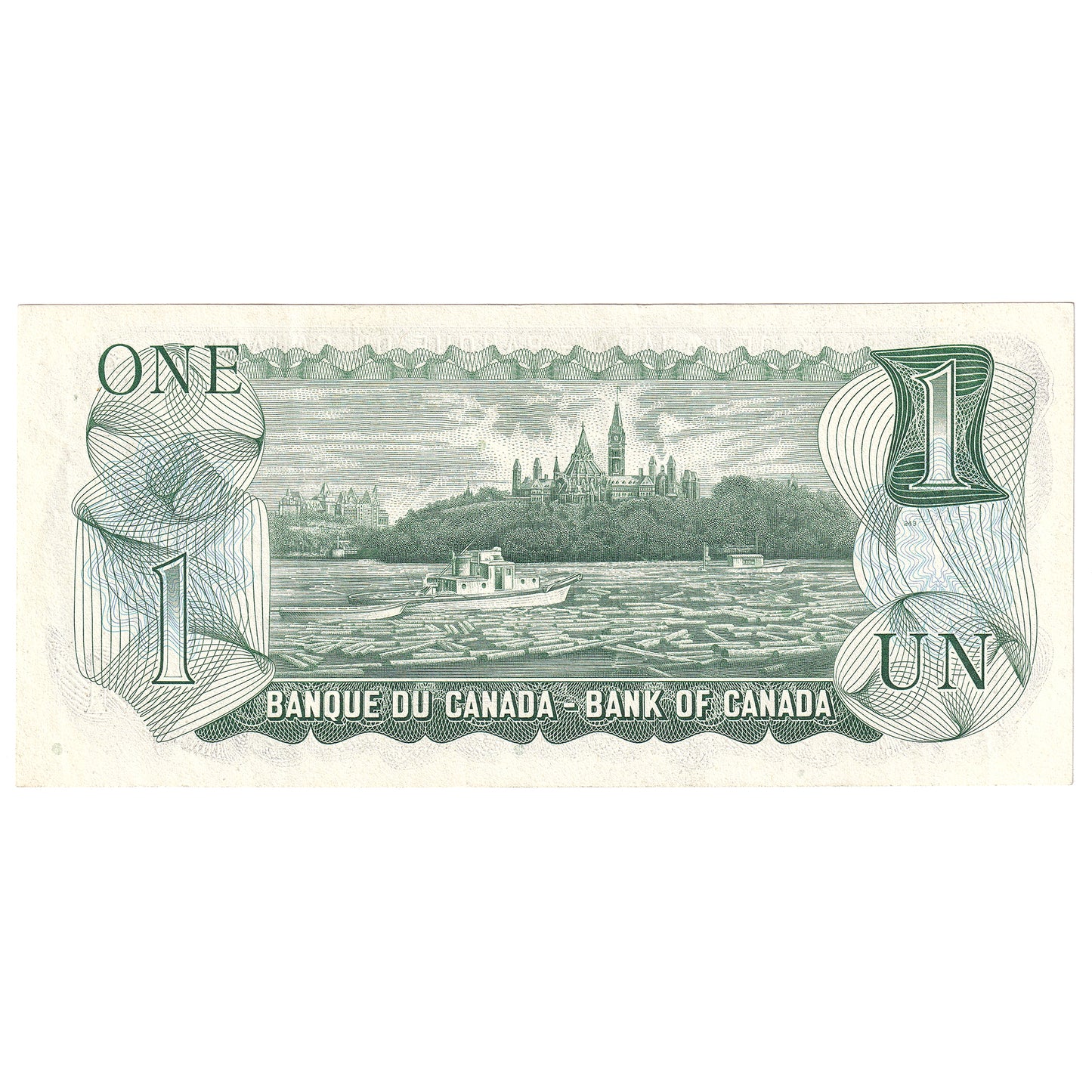 BC-46aA 1973 Canada $1 Lawson-Bouey, *OL, Almost Uncirculated (AU50)