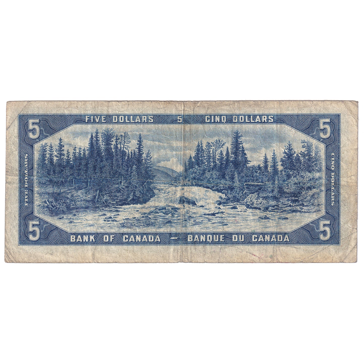 BC-31a 1954 Canada $5 Coyne-Towers, Devil's Face, C/C, VG