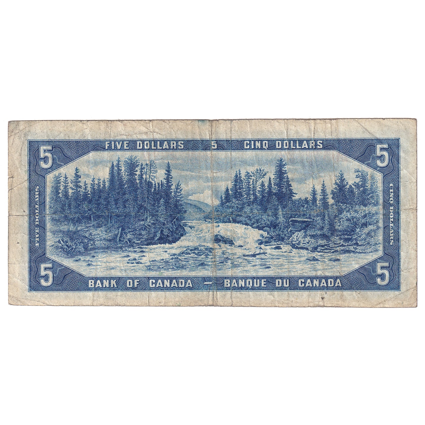 BC-31b 1954 Canada $5 Beattie-Coyne, Devil's Face, E/C, VG-F