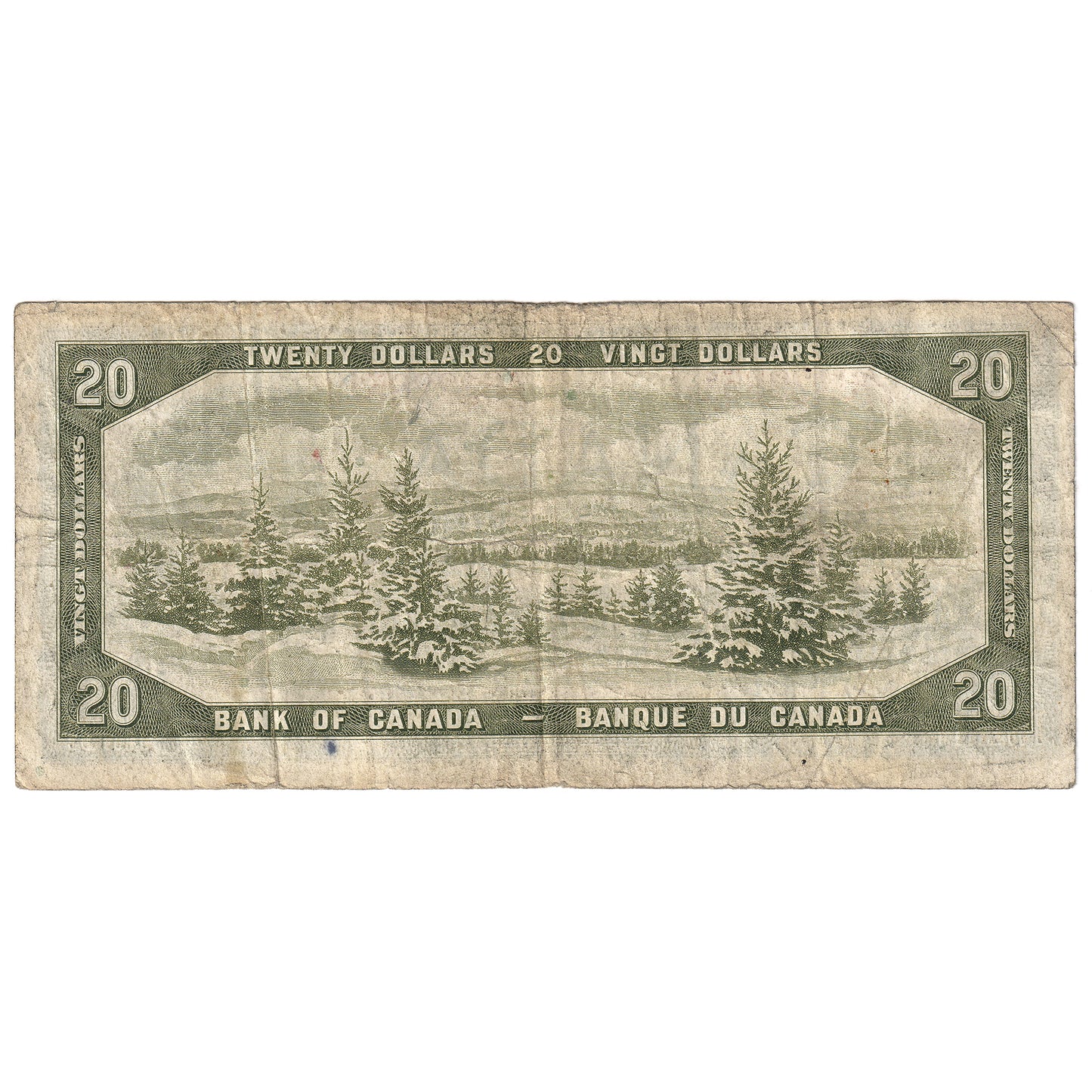 BC-33a 1954 Canada $20 Coyne-Towers, Devil's Face, A/E, VG-F (VG10)