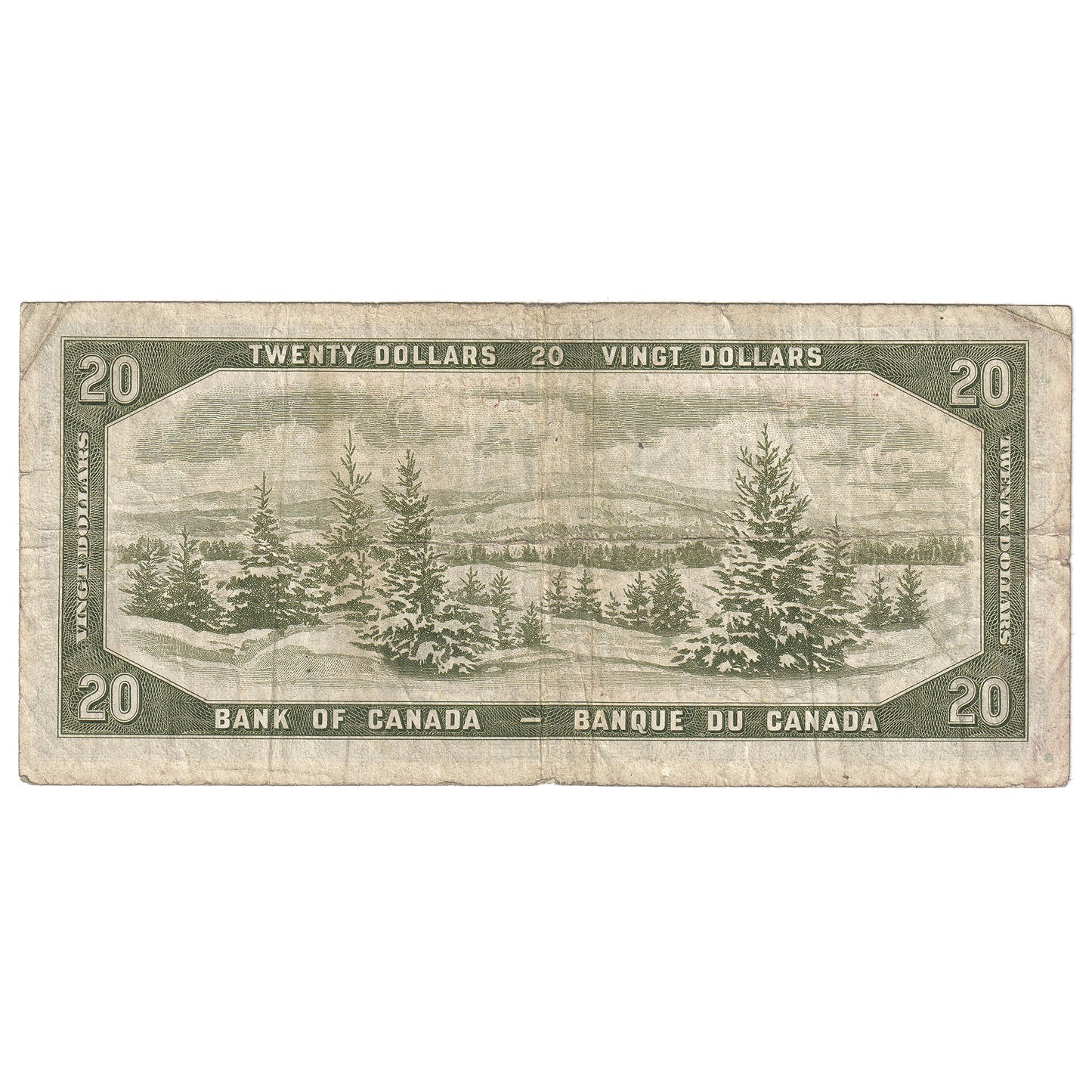 BC-33b 1954 Canada $20 Beattie-Coyne, Devil's Face, B/E, F