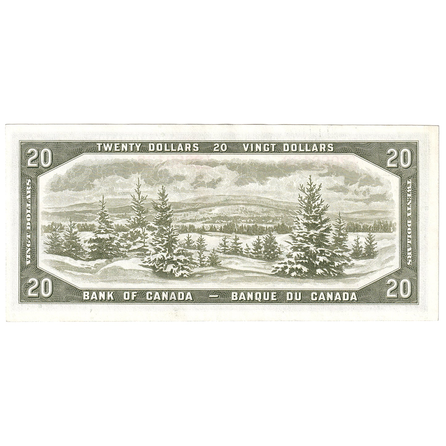 BC-41b 1954 Canada $20 Beattie-Rasminsky, Y/E, AU-UNC