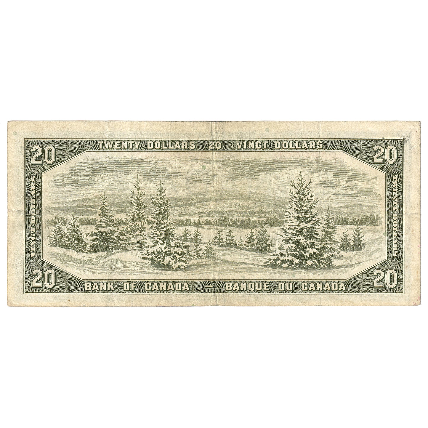 BC-41b 1954 Canada $20 Beattie-Rasminsky, B/W, Circ