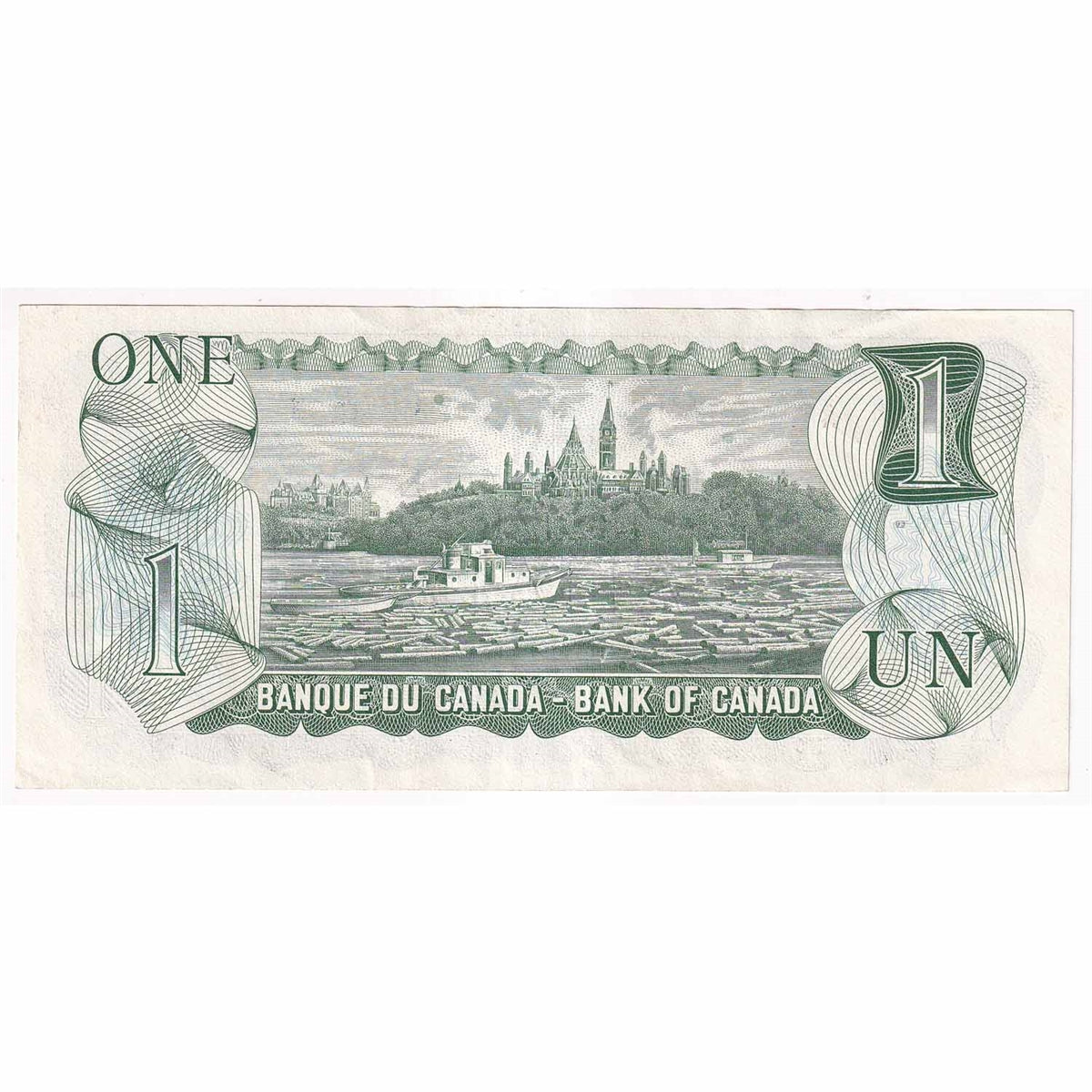 BC-46a-i 1973 Canada $1 Lawson-Bouey, AFF, Litho, Almost Uncirculated (AU50)