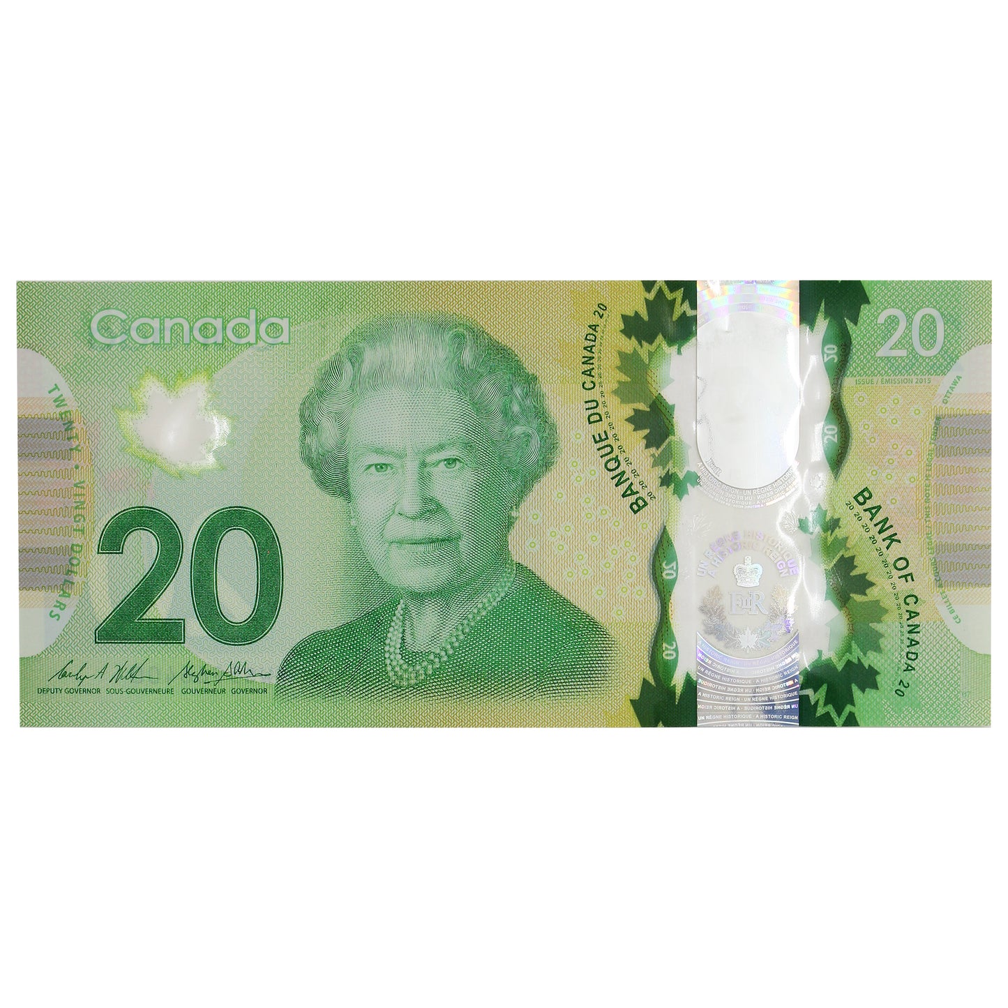 BC-74 2015 Canada $20 Wilkins-Poloz, Commemorative, FWS, Uncirculated (MS60)