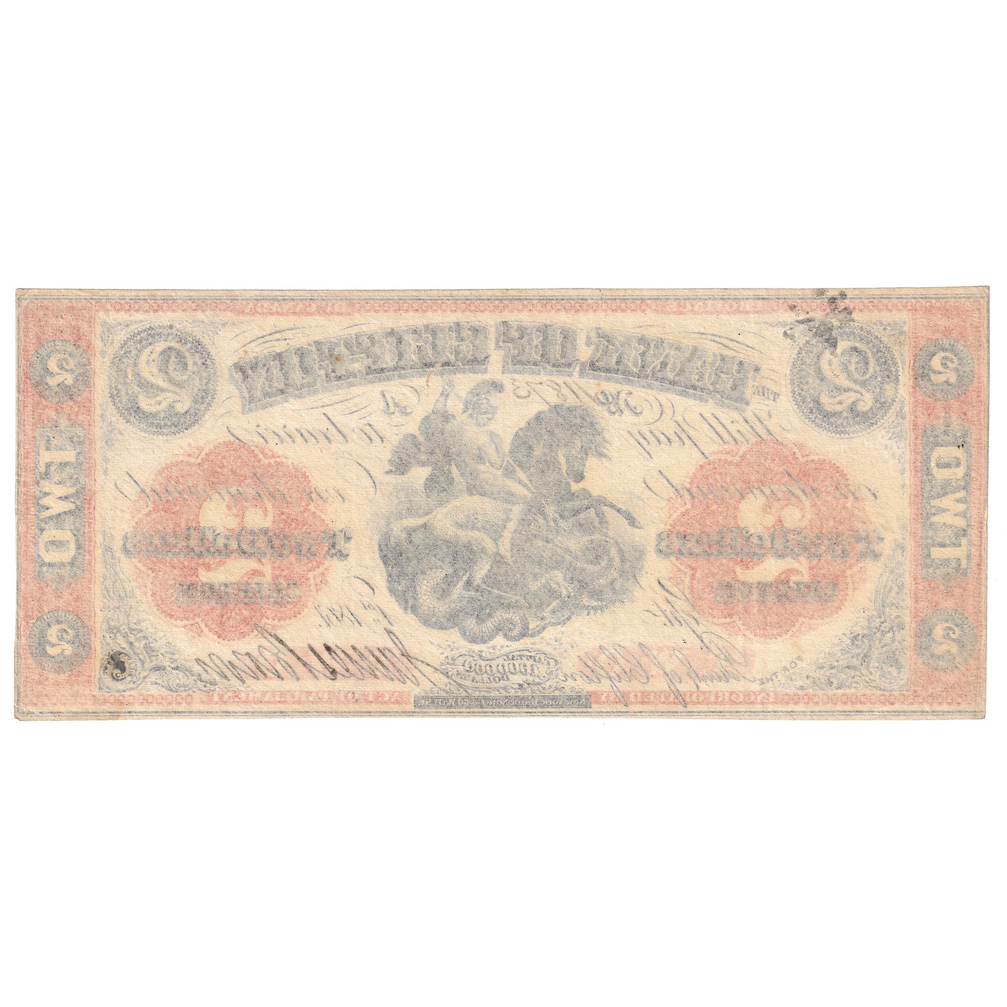125-12-12 1861 Bank of Clifton $2 Brown, Engraved 1, EF