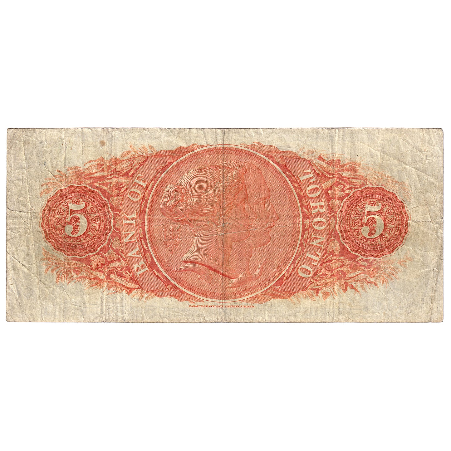 715-22-22 1929 Bank of Toronto $5 Henwood-Gooderham, F-VF