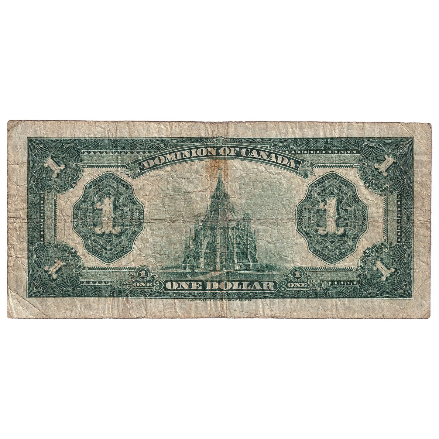 DC-25f 1923 Dominion $1 McCavour-Saunders, Black Seal, Group 2, Series T, VG