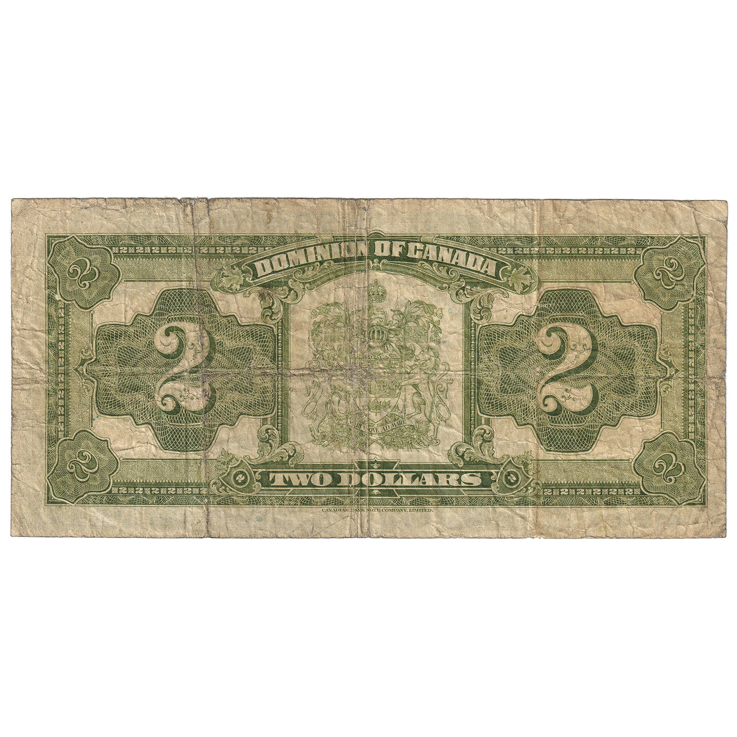 DC-26e 1923 Dominion $2 McCavour-Saunders, Bronze Seal, Group 1, Series J, VG