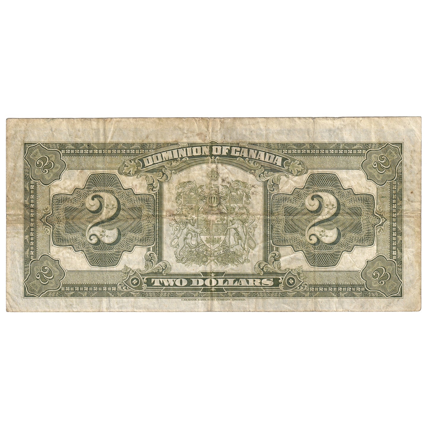 DC-26f 1923 Dominion $2 McCavour-Saunders, Black Seal, Group 2, Series M, VF