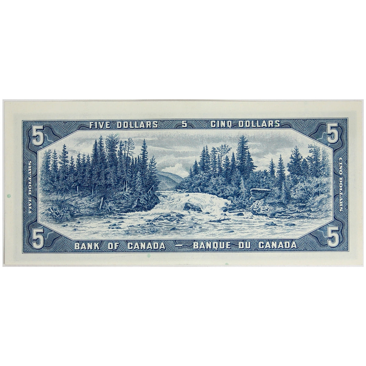 BC-39b 1954 Canada $5 Beattie-Rasminsky, L/X, AU-UNC (AU55)