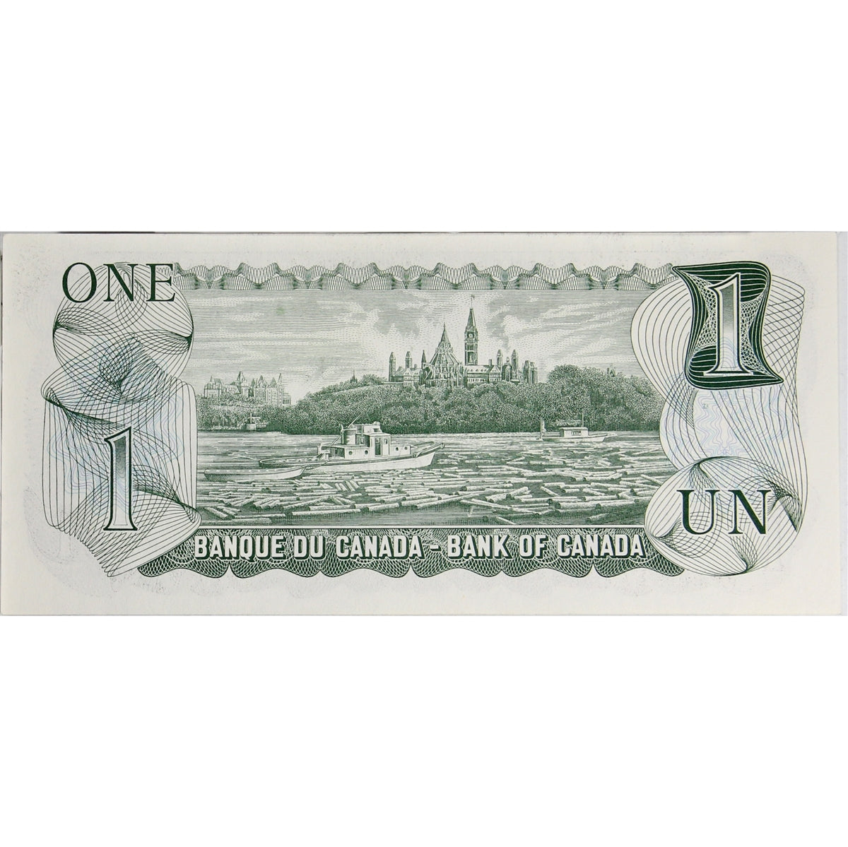 BC-46b 1973 Canada $1 Crow-Bouey, BAN, Uncirculated (MS60)
