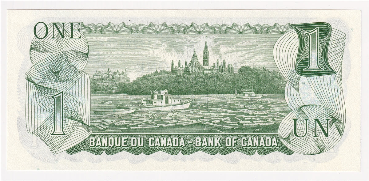 BC-46b 1973 Canada $1 Crow-Bouey, BAT, Uncirculated (MS60)