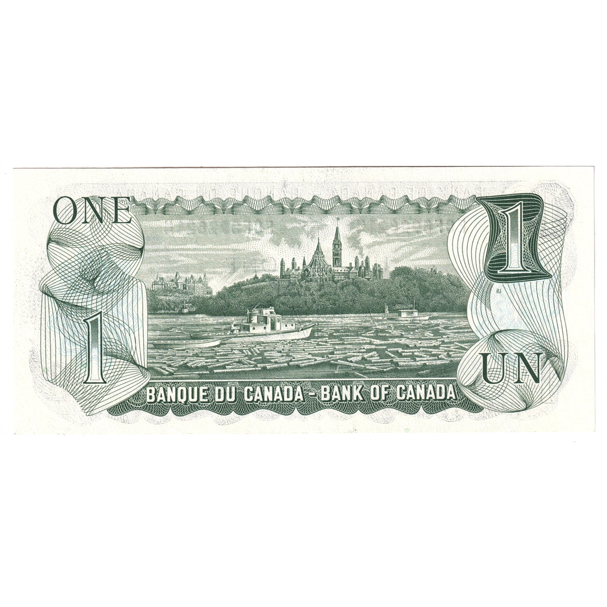 BC-46b 1973 Canada $1 Crow-Bouey, ECF, Choice Uncirculated (CUNC63)