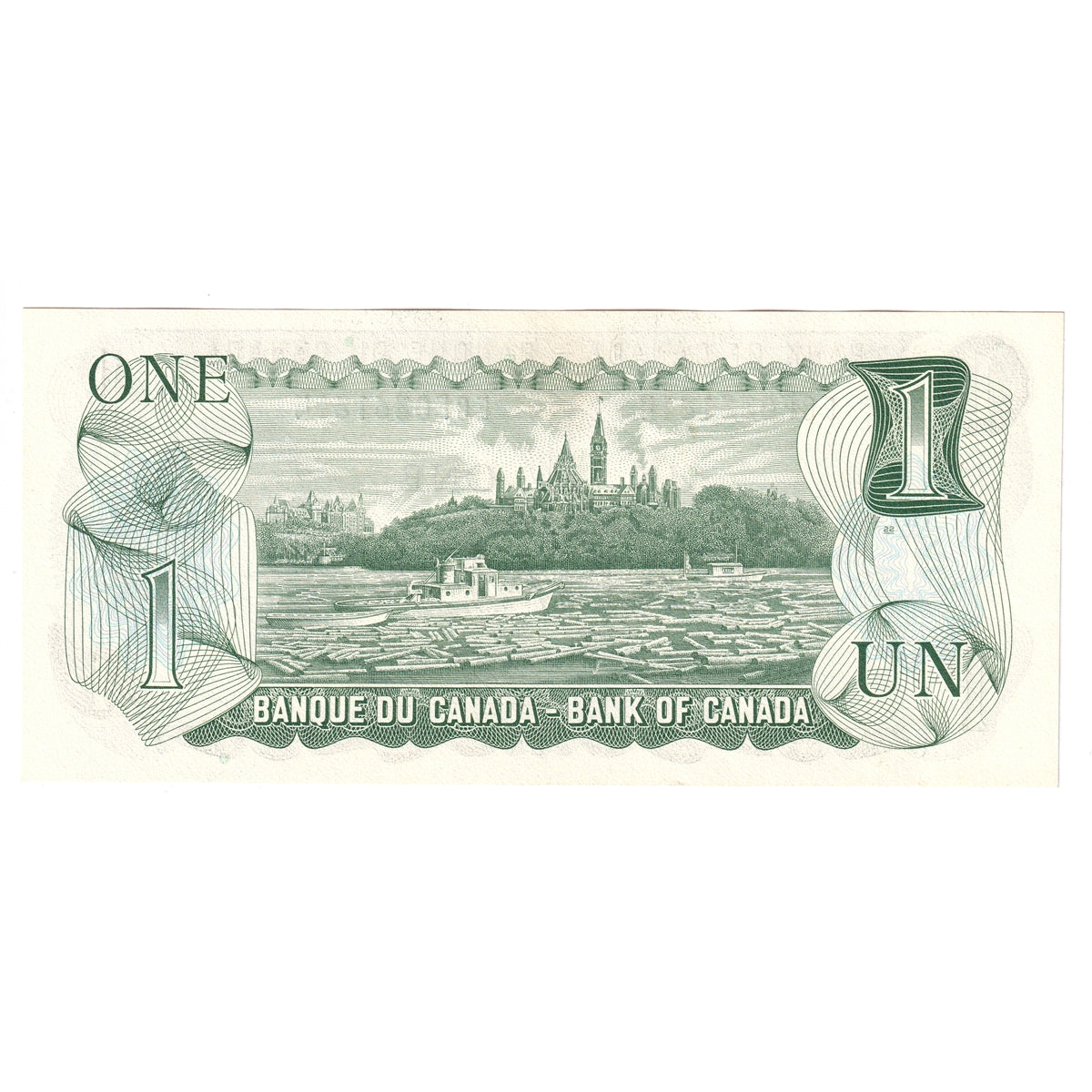BC-46b 1973 Canada $1 Crow-Bouey, ECF, Uncirculated (MS60)