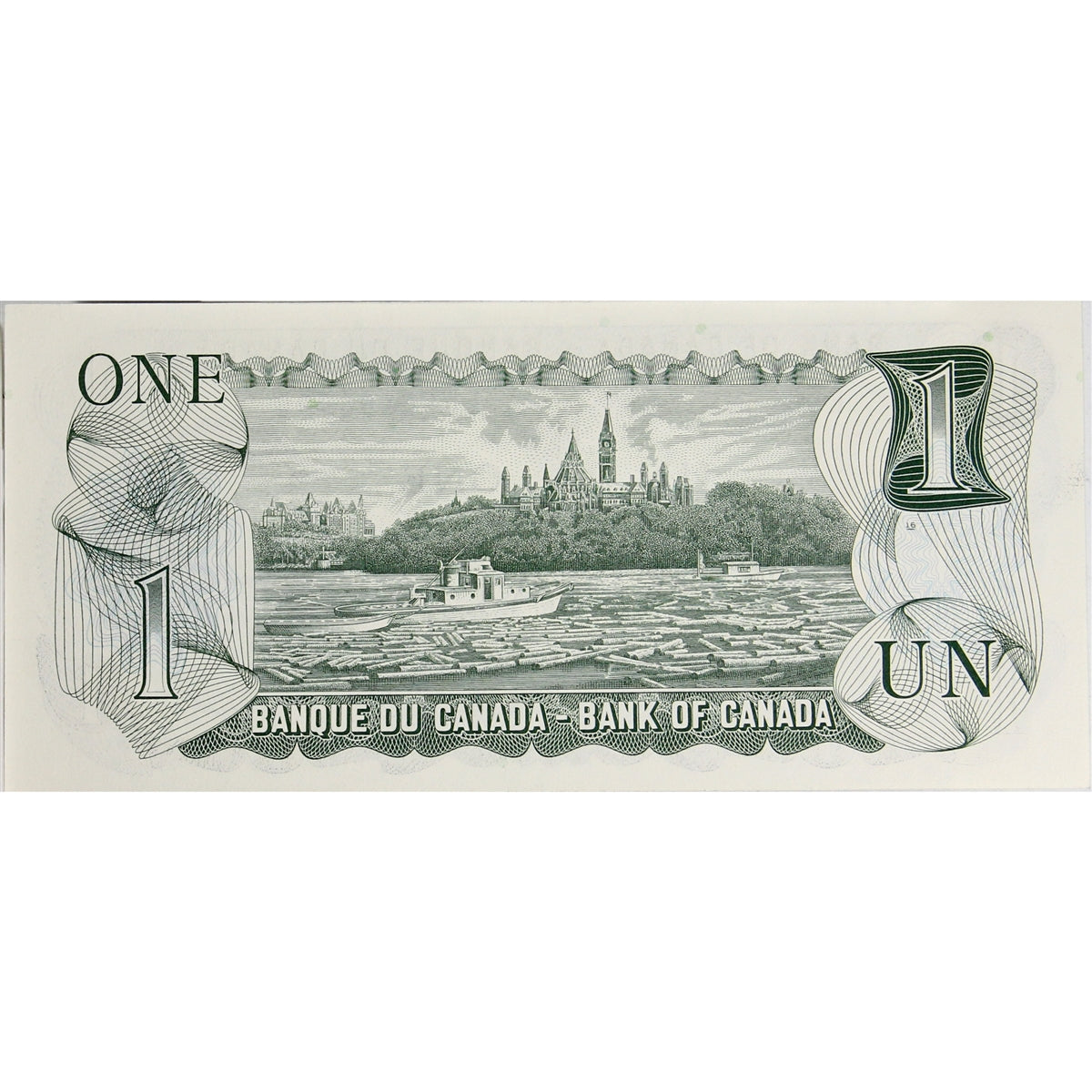 BC-46b 1973 Canada $1 Crow-Bouey, ECG, Choice Uncirculated (CUNC63)
