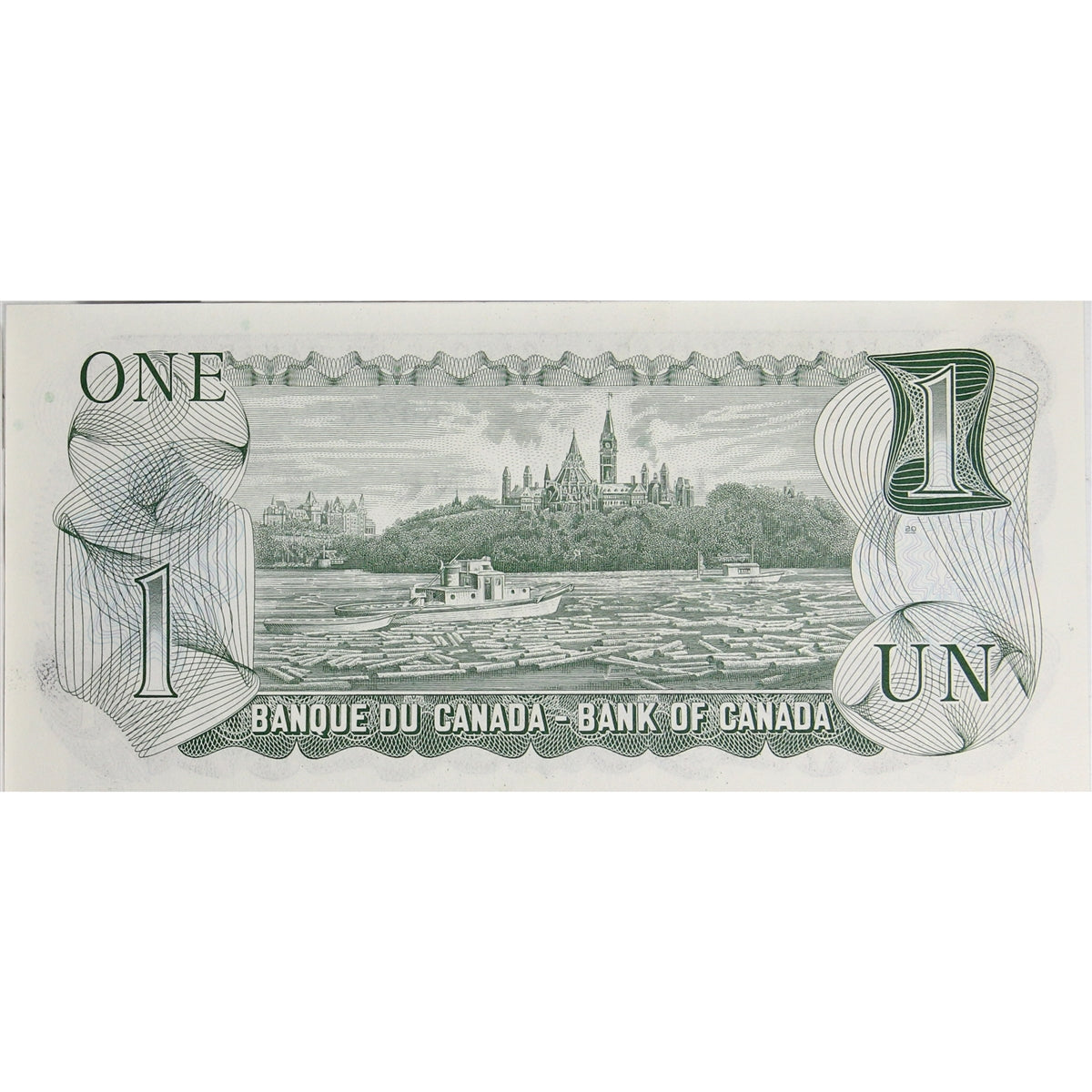 BC-46b 1973 Canada $1 Crow-Bouey, ECM, Uncirculated (MS60)