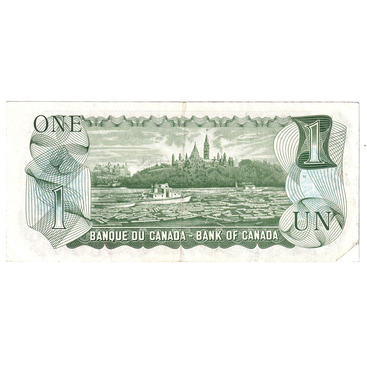 BC-46bA 1973 Canada $1 Crow-Bouey, BAX, Circ