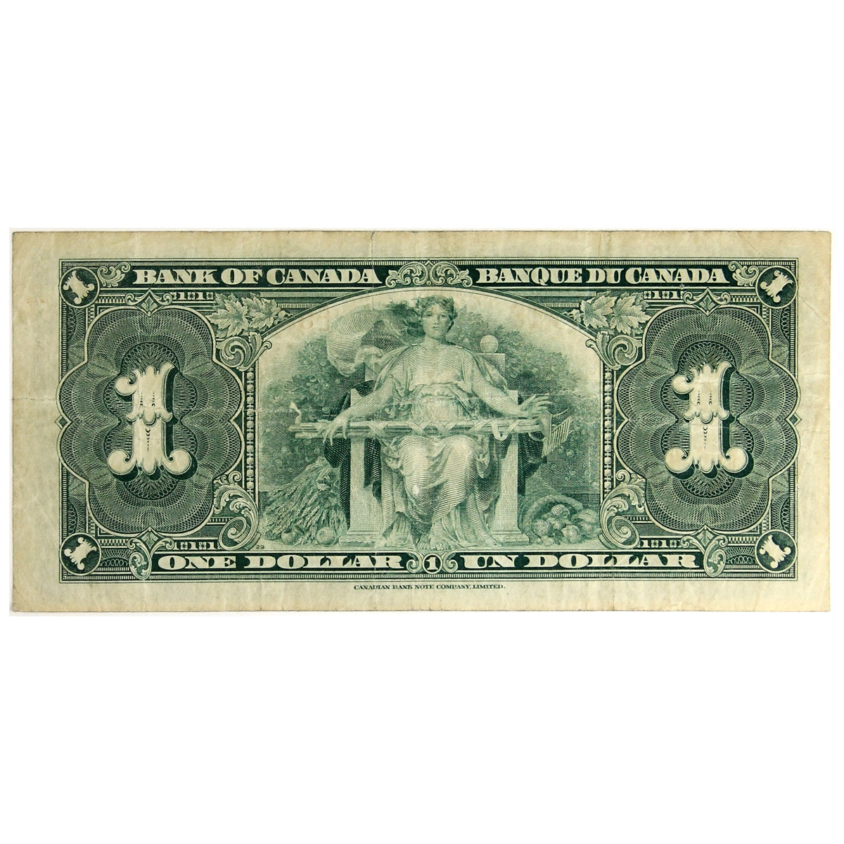 BC-21c 1937 Canada $1 Gordon-Towers, N/L, Circ