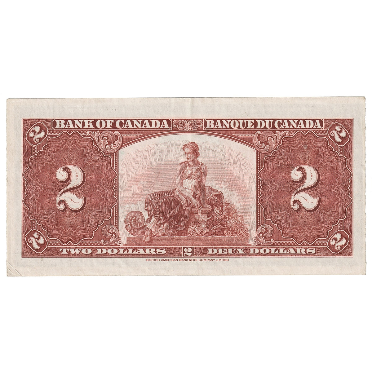 BC-22b 1937 Canada $2 Gordon-Towers, U/B, EF-AU (EF45)