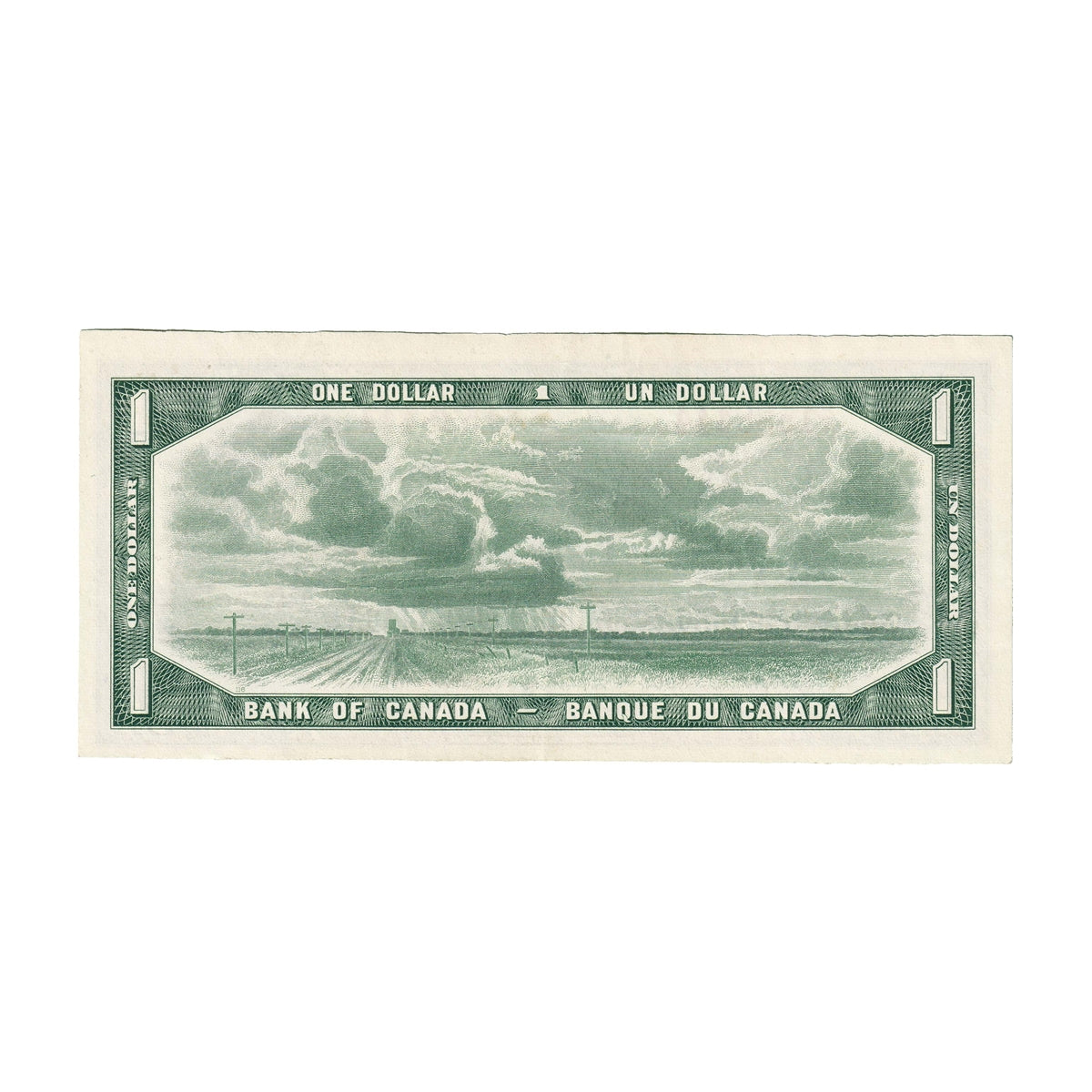 BC-37b 1954 Canada $1 Beattie-Rasminsky, P/Y, EF-AU (EF45)