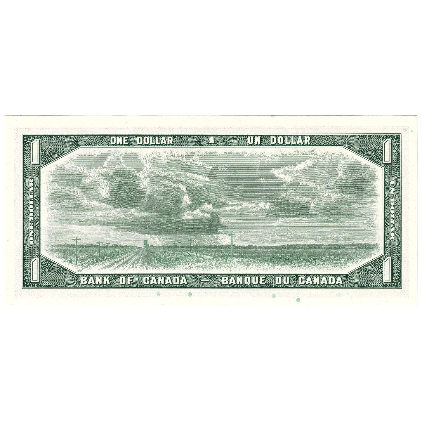 BC-37b 1954 Canada $1 Beattie-Rasminsky, R/Y, CUNC