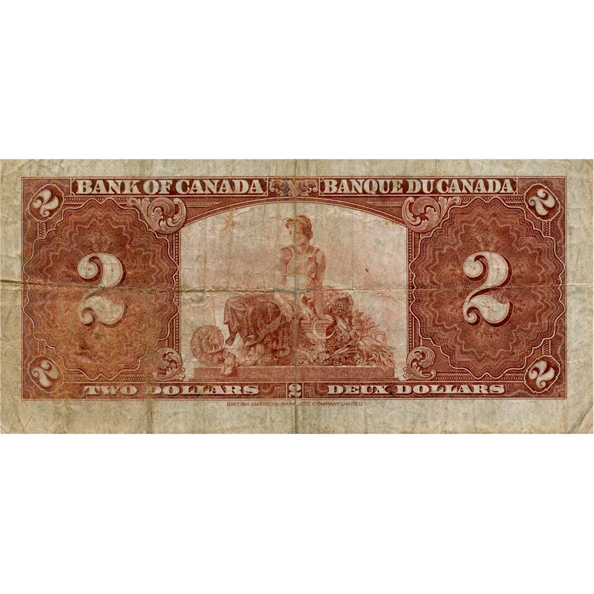 BC-22c 1937 Canada $2 Coyne-Towers, H/R, Fine (F12)