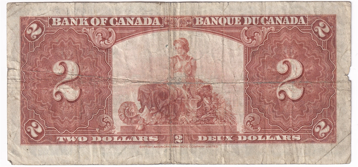 BC-22c 1937 Canada $2 Coyne-Towers, E/R, CIRC