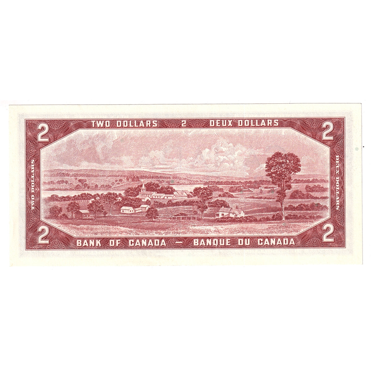 BC-38b 1954 Canada $2 Beattie-Rasminsky, X/U, AU-UNC (AU55)