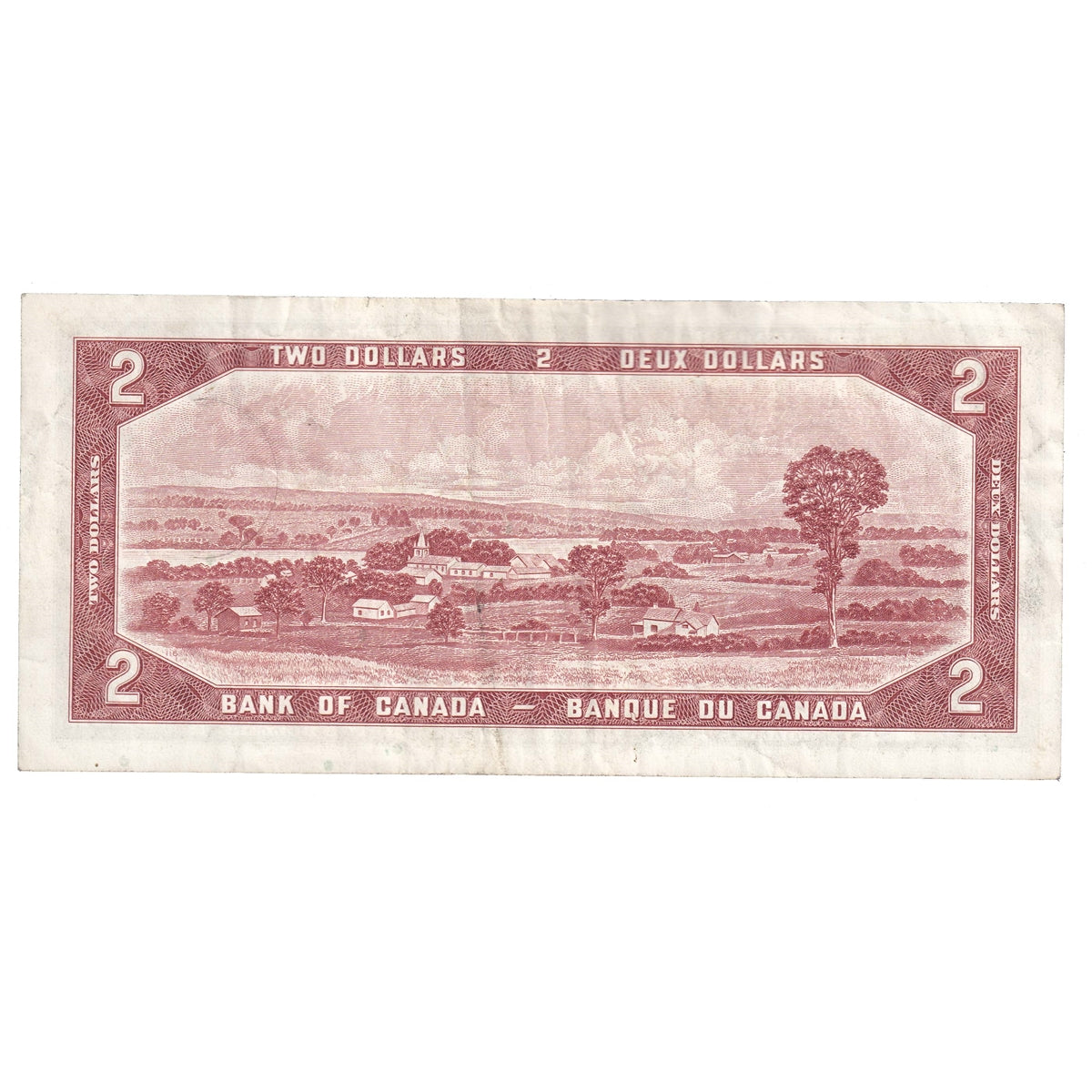 BC-38b 1954 Canada $2 Beattie-Rasminsky, Y/R, CIRC