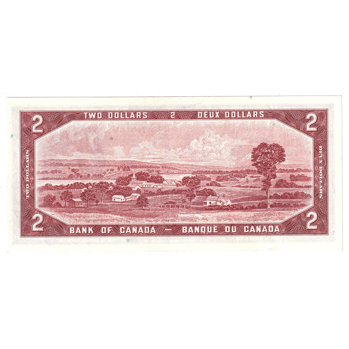 BC-38b 1954 Canada $2 Beattie-Rasminsky, Y/U, Extra Fine (EF40)