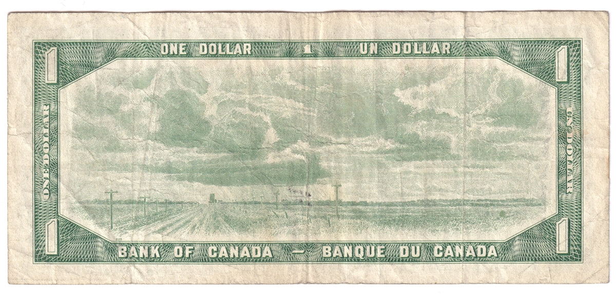 BC-37d 1954 Canada $1 Lawson-Bouey, E/I, Circ