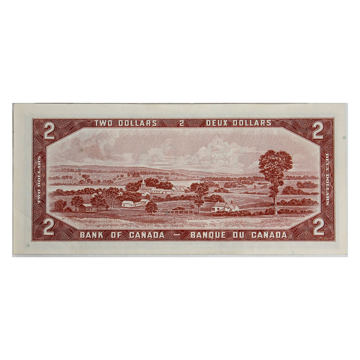 BC-38c 1954 Canada $2 Bouey-Rasminsky, J/G, Almost Uncirculated (AU50)