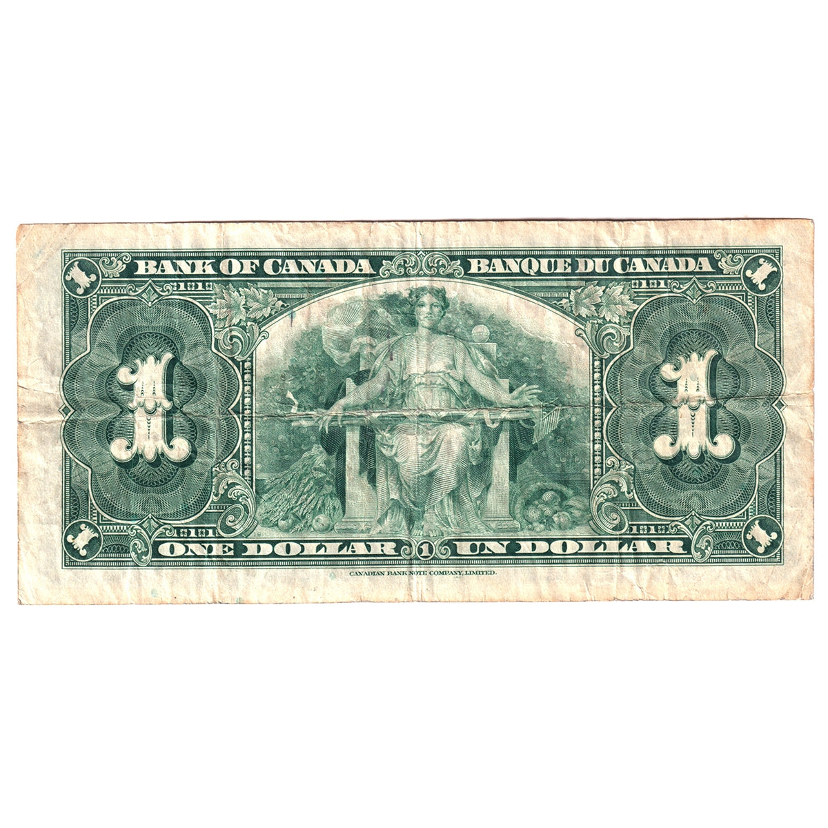 BC-21c 1937 Canada $1 Gordon-Towers, W/A, F-VF